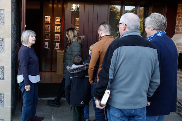 Not Been to Church Before? — a family being welcomed at St Mary's`